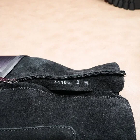 La Canadienne Women Holt Black Waterproof Suede Block Heel Dress Boots sz 9 - Picture 8 of 8